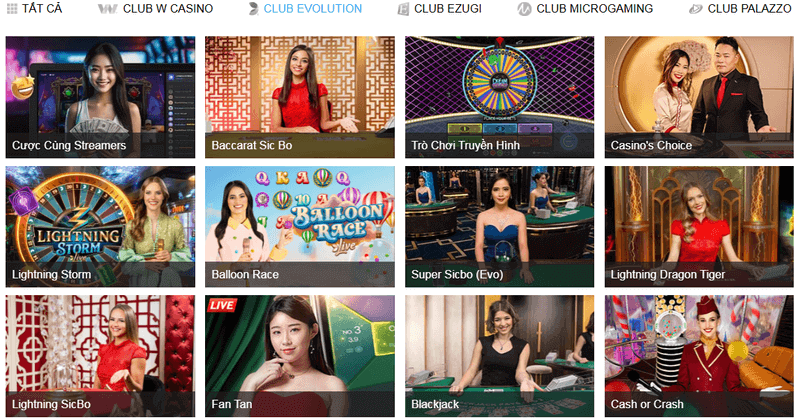 tham gia club w casino tại w88