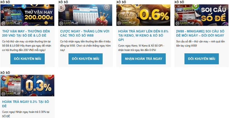 chính sách hỗ trợ Keno W88