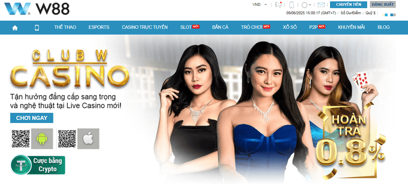 giới thiệu casino trực tuyến W88