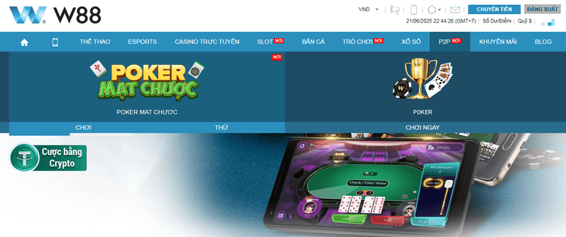 giới thiệu p2p w88
