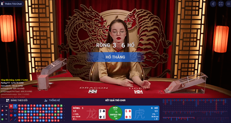 luật chơi rồng hổ w88