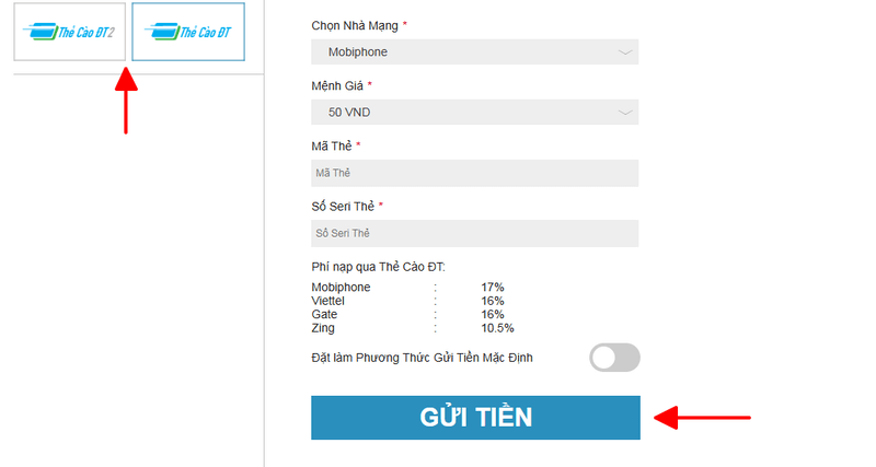 nạp tiền thẻ điện thoại w88