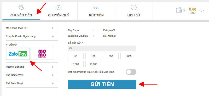 nạp tiền ví điện tử 1